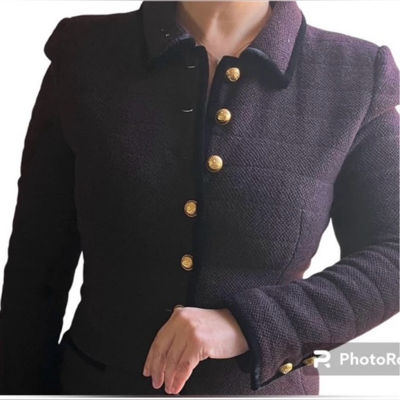 Vintage Rene Lange dark purple suit - Picture 2 of 9